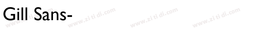 Gill Sans字体转换